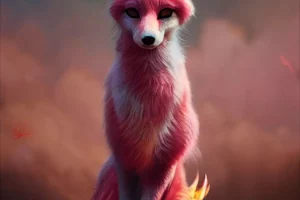 Розовый лис
